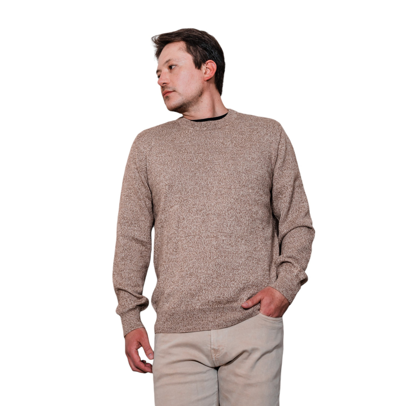 Alpaca Melange Crewneck Sweater