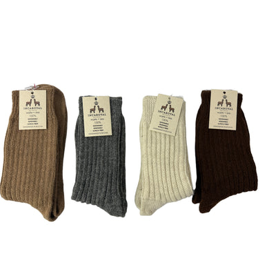 Baby Alpaca Ribbed Socks