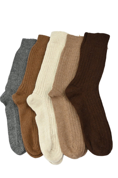 Baby Alpaca Ribbed Socks
