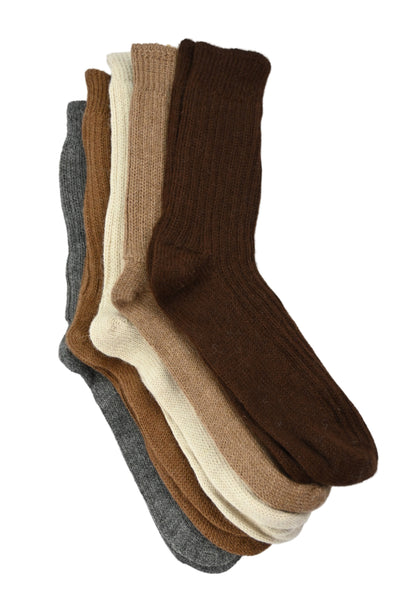 Baby Alpaca Ribbed Socks