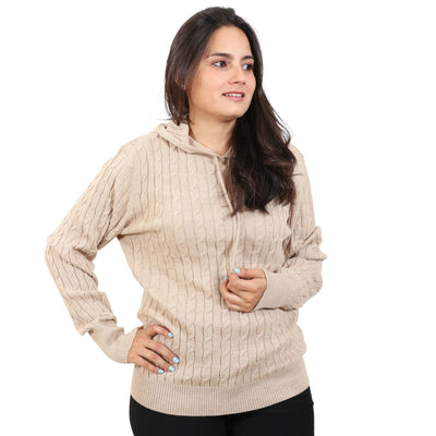 Baby Alpaca Hoodie | Cable Knit Sweater | Soft Alpaca Knitwear