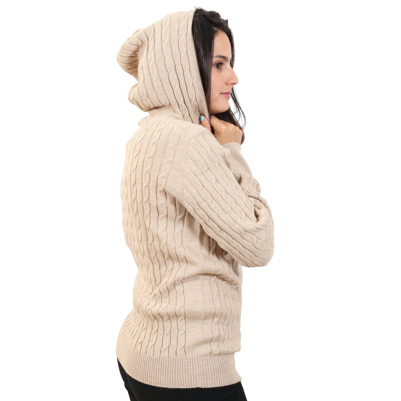Baby Alpaca Hoodie | Cable Knit Sweater | Soft Alpaca Knitwear