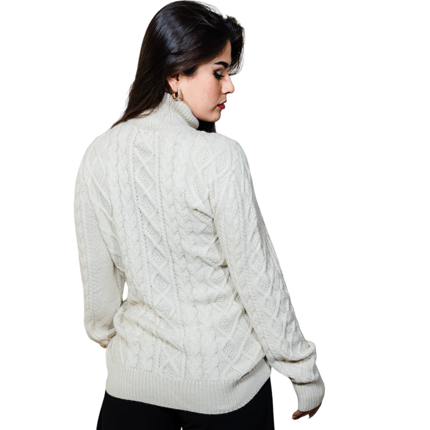 Unisex Alpaca Cable Knit Cardigan