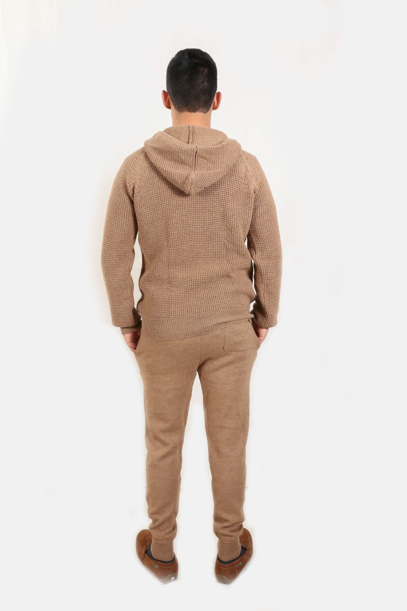 Heavy Alpaca Waffle Knit Hoodie