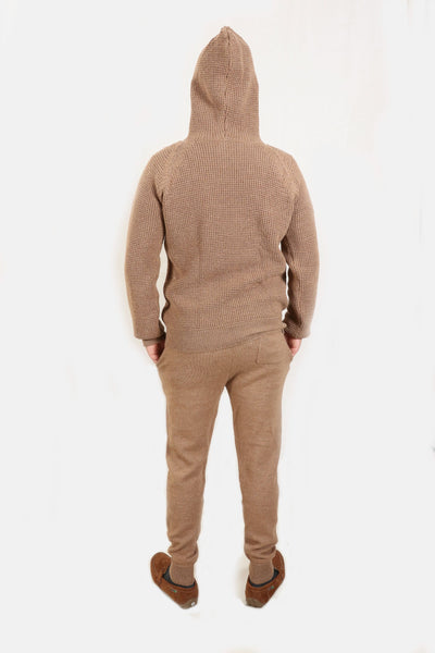 Heavy Alpaca Waffle Knit Hoodie