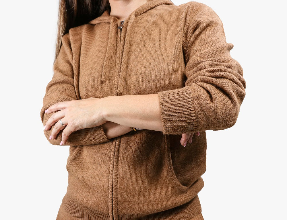 Baby Alpaca Full Zip Hoodie - Unisex