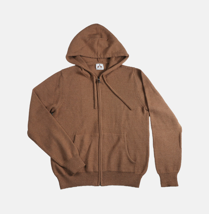 Baby Alpaca Hoodie | Full Zip Sweater | Soft Alpaca Knitwear
