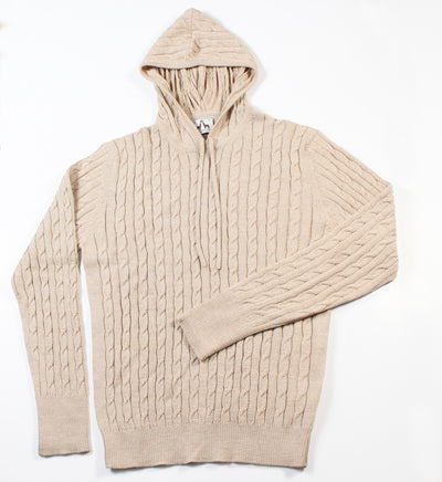 Baby Alpaca Cable Knit Hoodie