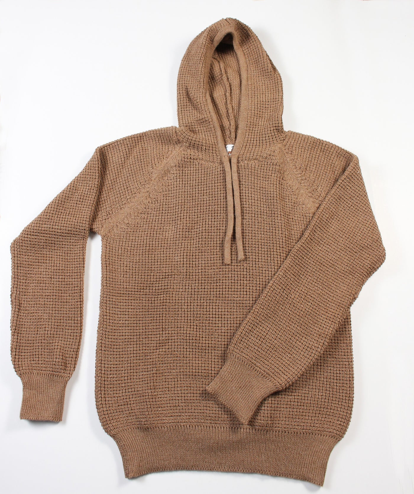 Heavy Alpaca Waffle Knit Hoodie