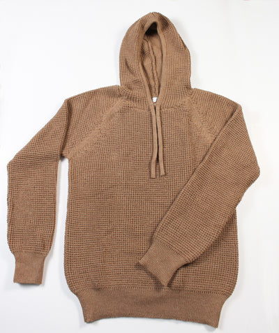 Heavy Alpaca Waffle Knit Hoodie